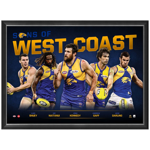 Sons of West Coast Eagles Limited Edition Official Afl Print Framed Kennedy - 3448
