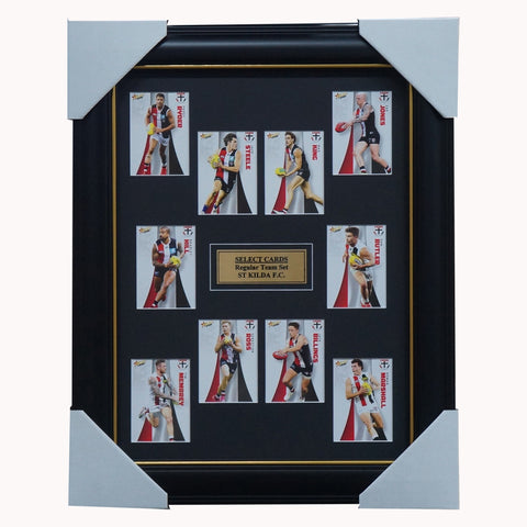 St Kilda Saints 2022 Select Card Team Set Framed Steele King Billings Ryder - 5044