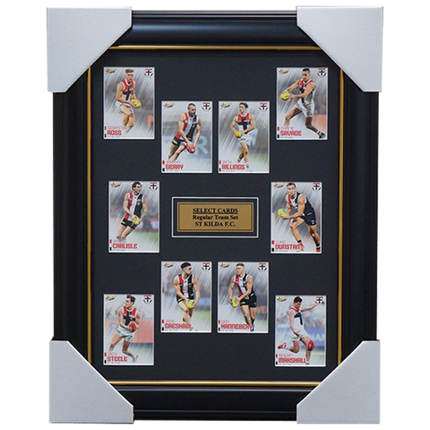 St Kilda 2020 AFL Select Team Card Set Framed Geary Billings Gresham  - 4013