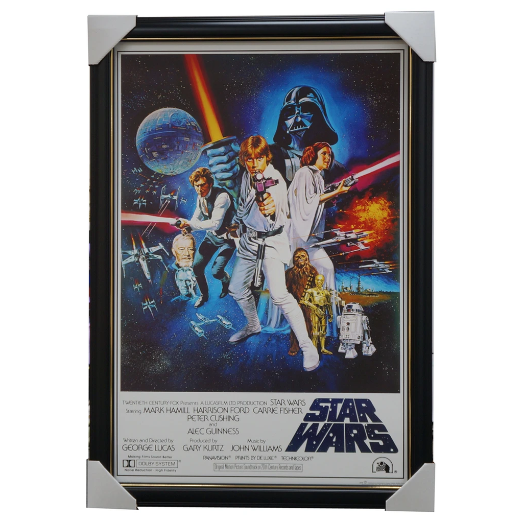 Star Wars Movie Poster in Deluxe Frame Darth Vader Luke Skywalker - 2255