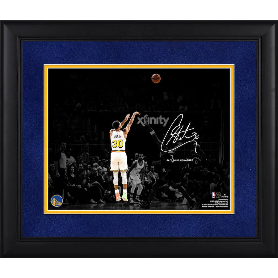 Stephen Curry Golden State Warriors Framed 11" x 14" Spotlight Photograph - Facsimile Signature Official Fanatics - 4617