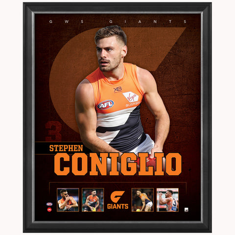 Stephen Coniglio Gws Giants Official Afl Print Framed New - 4383