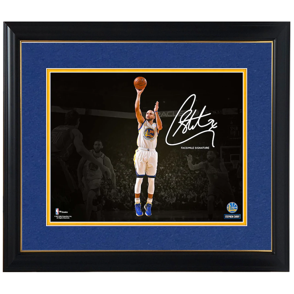 Stephen Curry Golden State Warriors Facsimile Signed Official Nba Print Framed - 4408