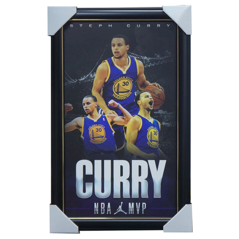 Stephen Curry Golden State Warriors Print Framed - Nba Champions $249 Rrp - 3469