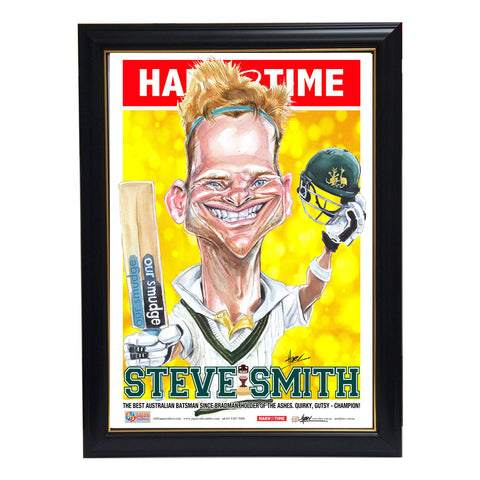 Steve Smith Australia Ashes Heroes 2019 Harv Time L/e Print Framed - 3779