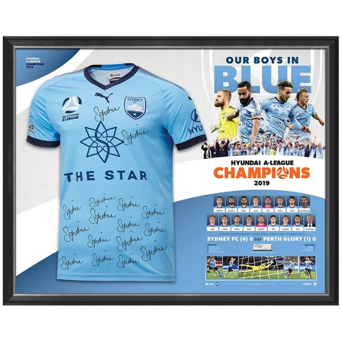 Sydney Fc Hyundai a-league 2019 Champions Official Team Signed Jersey - 3932