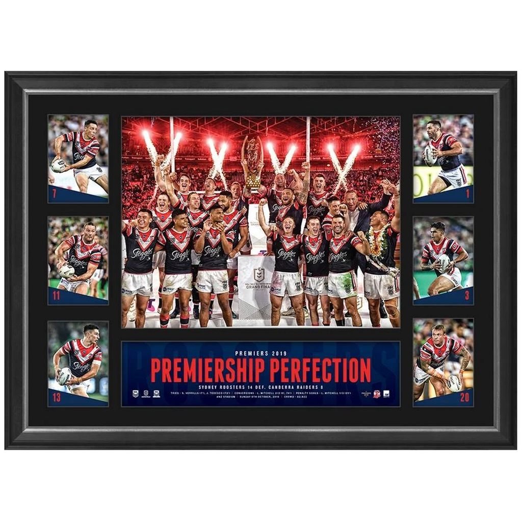Sydney Roosters 2019 Nrl Premiers Official Deluxe Tribute Frame - 3839
