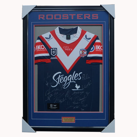 Sydney Roosters Football Club 2023 NRL Official Team Signed Guernsey Tedesco - 5589