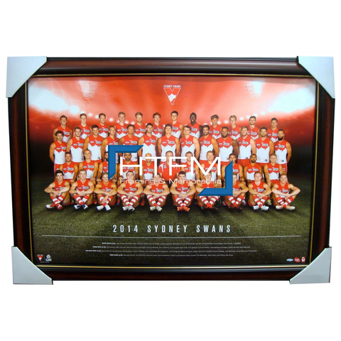 Sydney Swans 2014 Team Print Framed Afl Official Licensed Franklin Jack Tippett - 1754