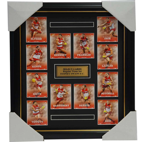 Sydney Swans 2016 Select Card Team Set Framed Lance Franklin Kennedy Hannebery - 2647