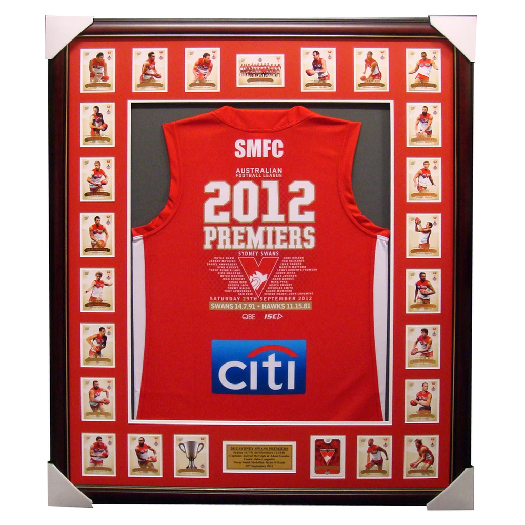 Sydney Swans Limited Edition Premiers 2012 Jumper Framed with Select Premiers Set - 4101