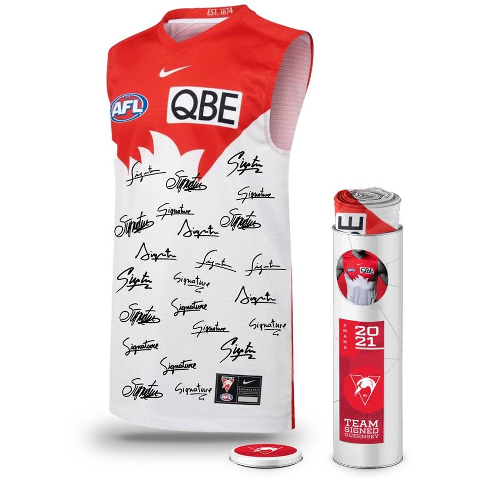 Sydney Swans Football Club 2021 AFL Official Team Signed Guernsey - 4707