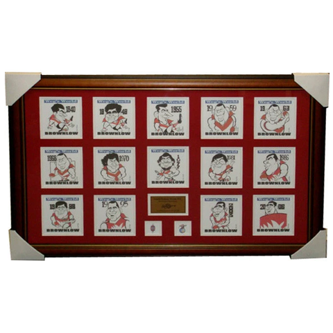 Sydney Swans & South Melbourne Brownlow Medallist Limited Edition Prints Framed