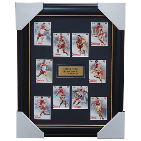 Sydney Swans 2020 Afl Select Team Card Set Framed Heeney Franklin Kennedy  - 4014