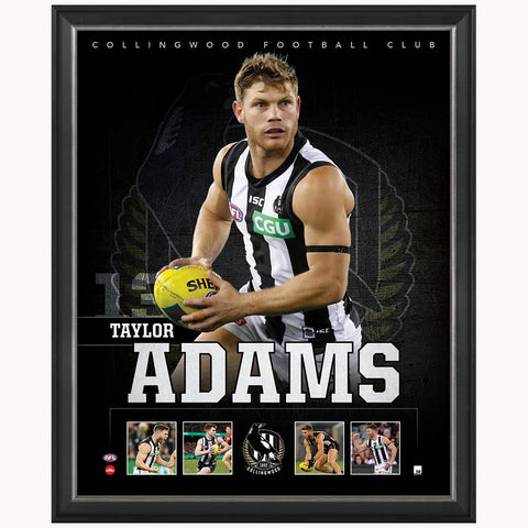 Taylor Adams Collingwood Official Afl Print Framed New - 4384