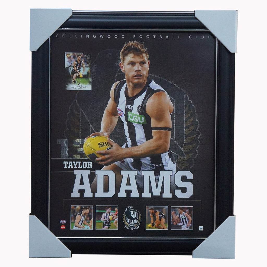 Taylor Adams Collingwood Official AFL Print Framed + Signed Card - 5005