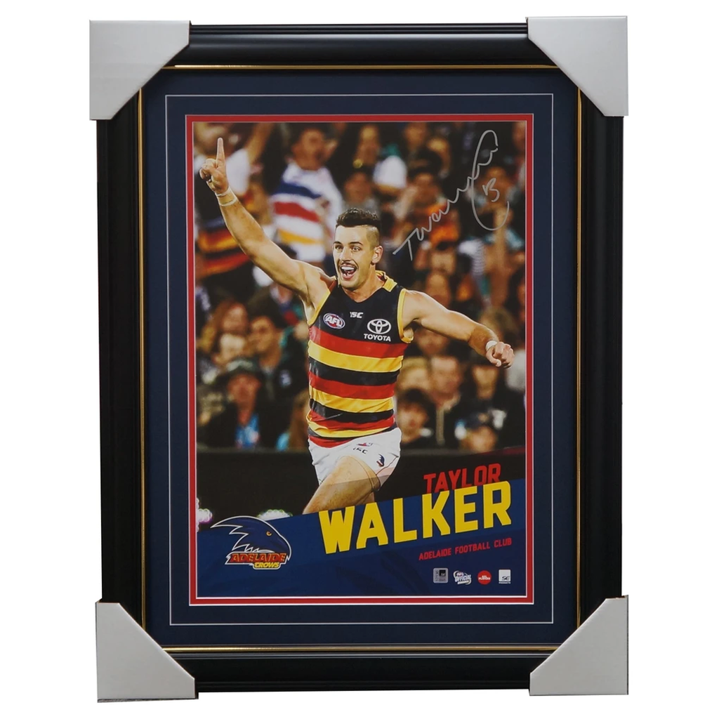 Taylor Walker Signed Captain of Adelaide Crows Official Afl Vertiramic Print Framed - 3117