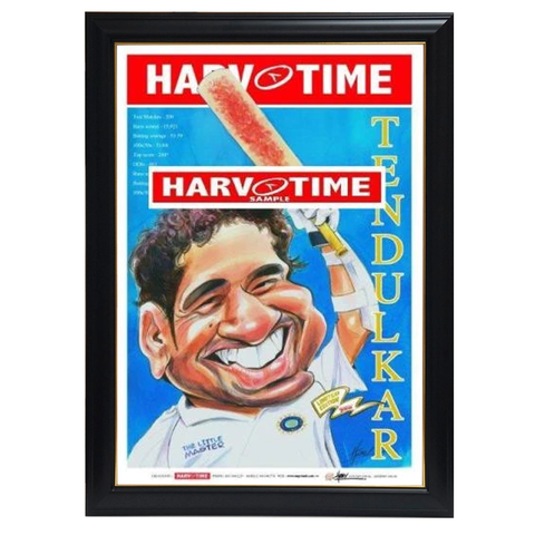 Tendulkar Cricket, Harv Time Print Framed - 4266