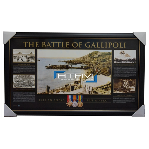 The Battle of Gallipoli Anzacs at War Limited Edtion Print Framed Official Rsl - 1922