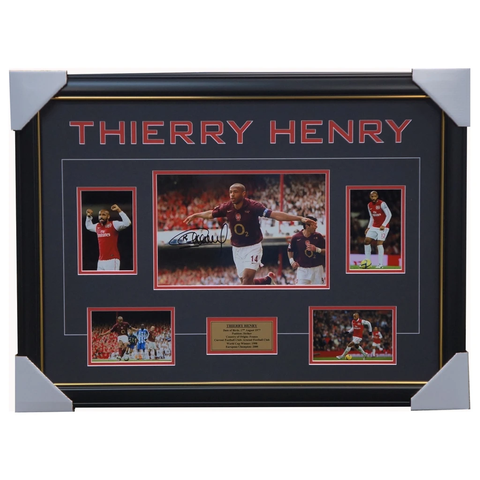 Thierry Henry Arsenal Signed Photo Collage Framed - 1653