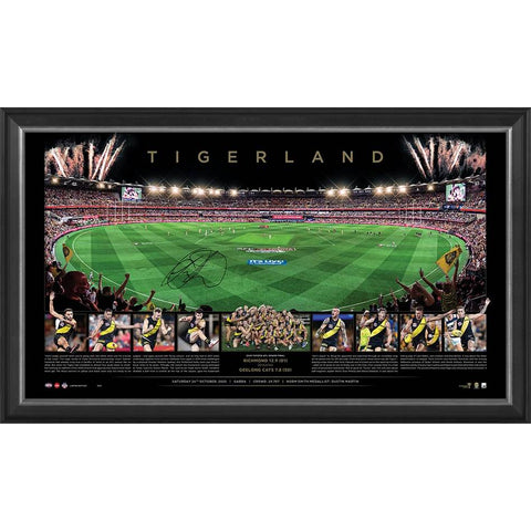 Richmond 2020 Afl Premiers Signed Trent Cotchin Official Panoramic Print Framed - 4673