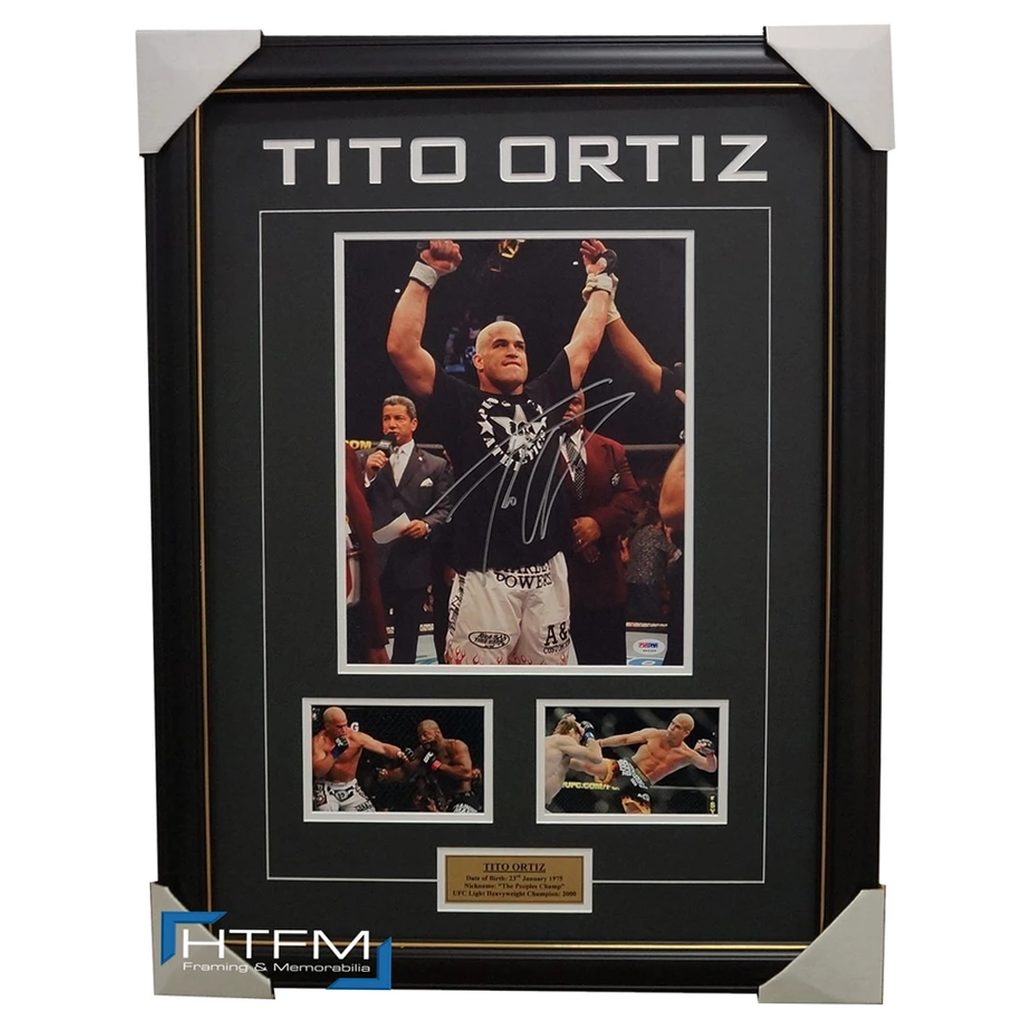 Tito Ortiz Signed Ufc Photo Collage Framed With Photos Psa/dna - Rare 1 Only - 1848