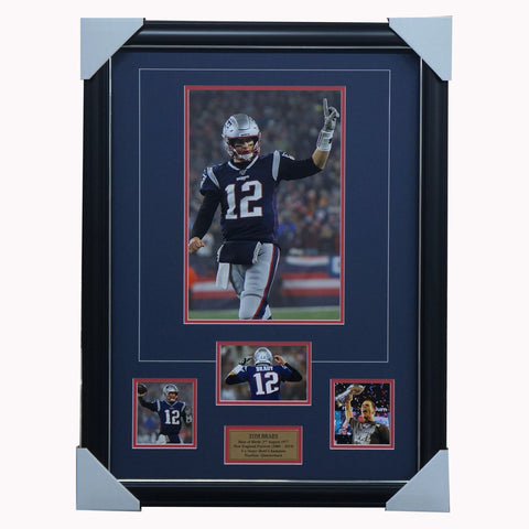 Tom Brady New England Patriots NFL Champion Photo Collage Framed - 3902