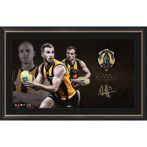 Tom Mitchell 2019 Brownlow Medel Display Hawthorn F.c. Print Framed - 4322