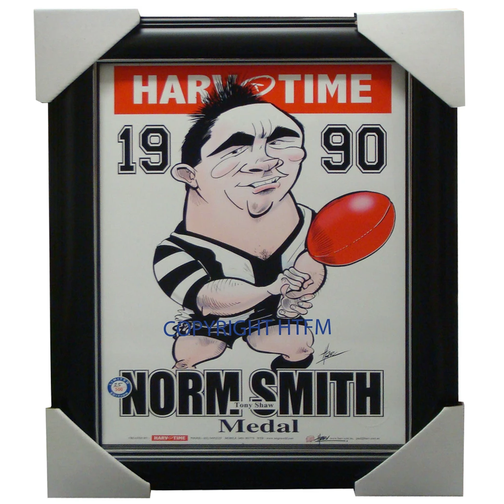 Tony Shaw Collingwood 1990 Norm Smith Medallist L/e Print Framed Premiers - 1561