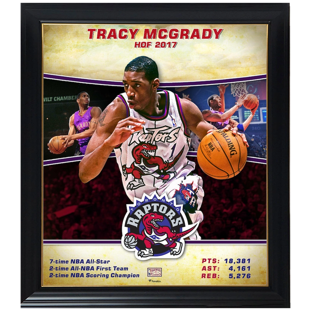 Tracy Mcgrady Toronto Raptors Player Collage Official Nba Print Framed - 4362