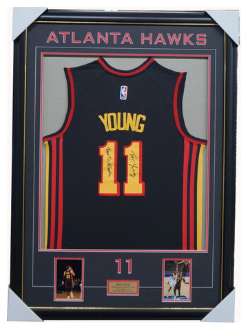 Trae Young Signed Atlanta Hawks NBA Jersey Framed - 5228