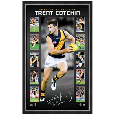 Trent Cotchin Signed Richmond Vertiramic Print Framed Official Afl Coa - 1861
