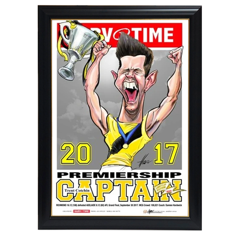 Trent Cotchin, 2017 Premiership Captain, Harv Time Print Framed - 4250