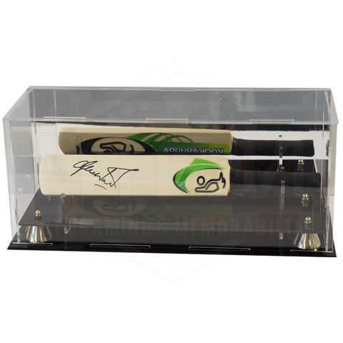 Mini Cricket Bat Acrylic Display Case Mirror Back Finish Bbl Australia Big Bash - 3911