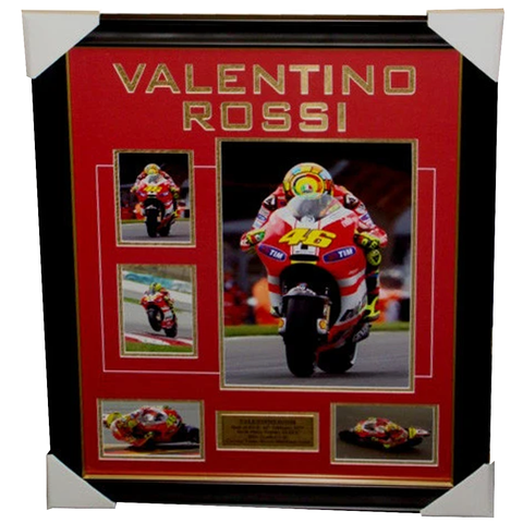 Valentino Rossi Ducati Photo Collage Framed - 3551