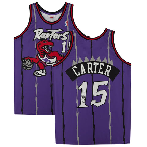 Vince Carter Signed Toronto Raptors Purple Jersey Framed Official