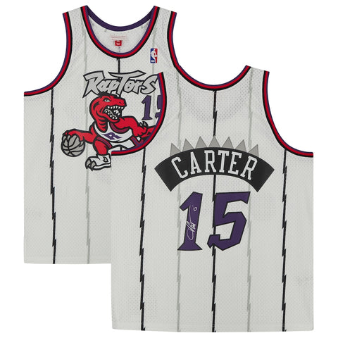 Vince Carter Signed Toronto Raptors White Jersey Framed Official NBA Fanatics - 5106