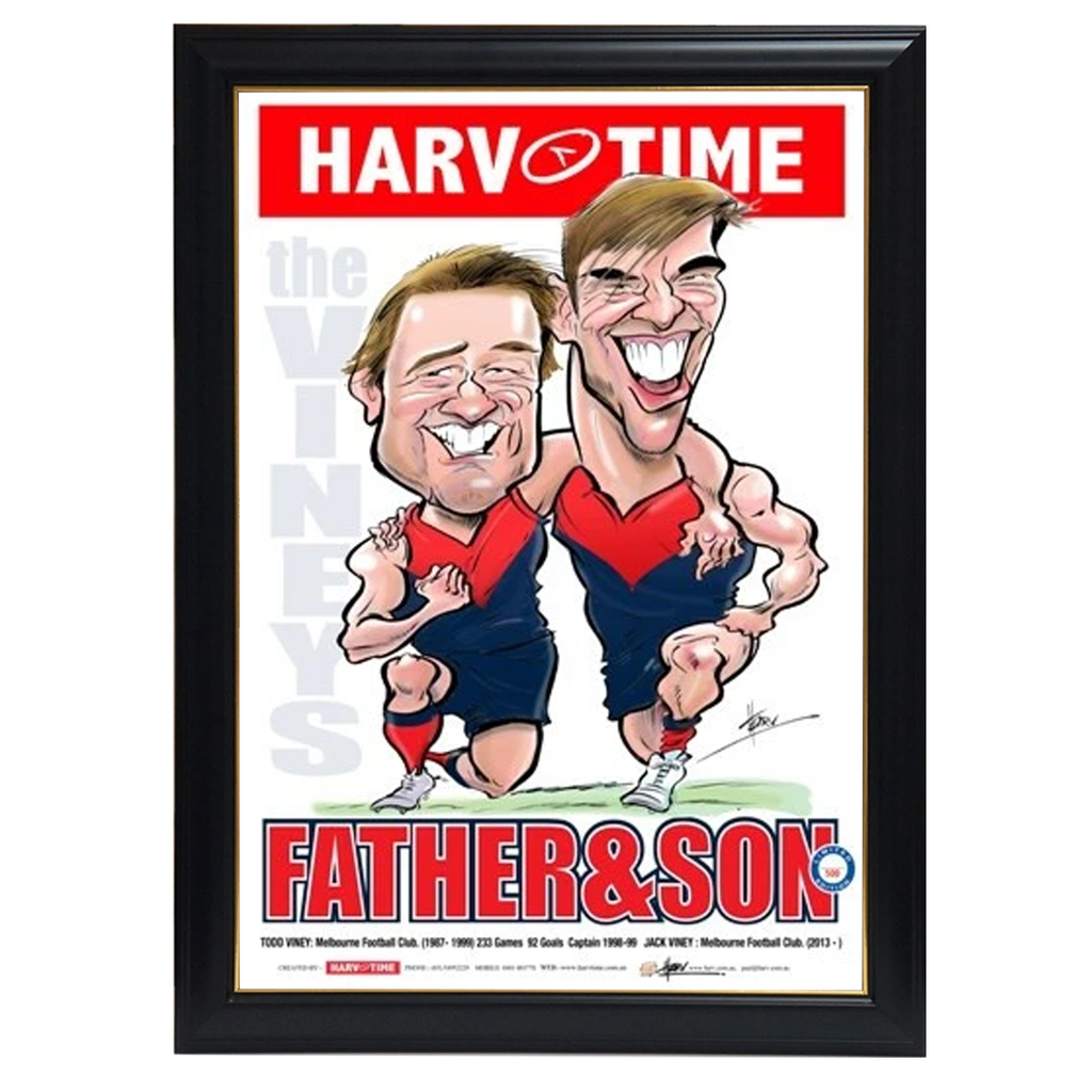 Viney Father & Son Harv Time Print Framed - 4305