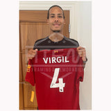 Virgil Van Dijk Signed Liverpool 2020 Epl Champions #4 Jersey Framed Private Signing - 4466