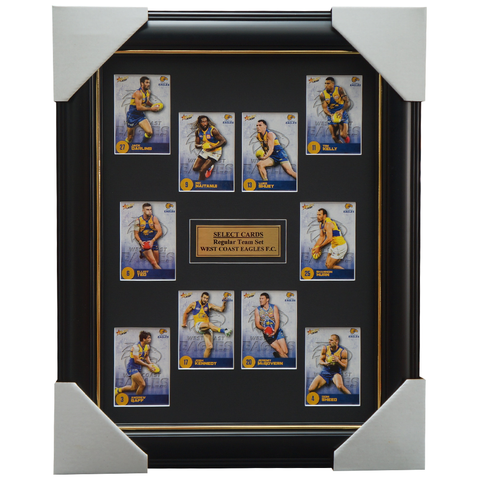 West Coast Eagles 2021 Afl Select Team Card Set Framed Kennedy Yeo Gaff  - 4633