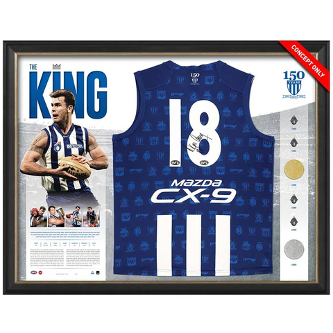 Wayne Carey Signed North Melbourne No.18 Signed Official Afl Jumper Framed "the King" - 3756