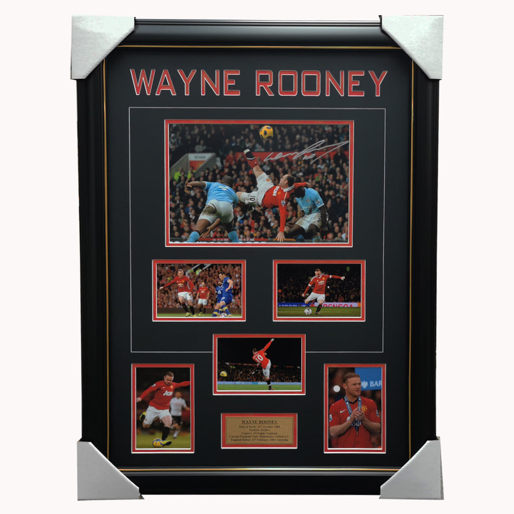Wayne Rooney Manchester United Signed Photo Collage Framed - 3790
