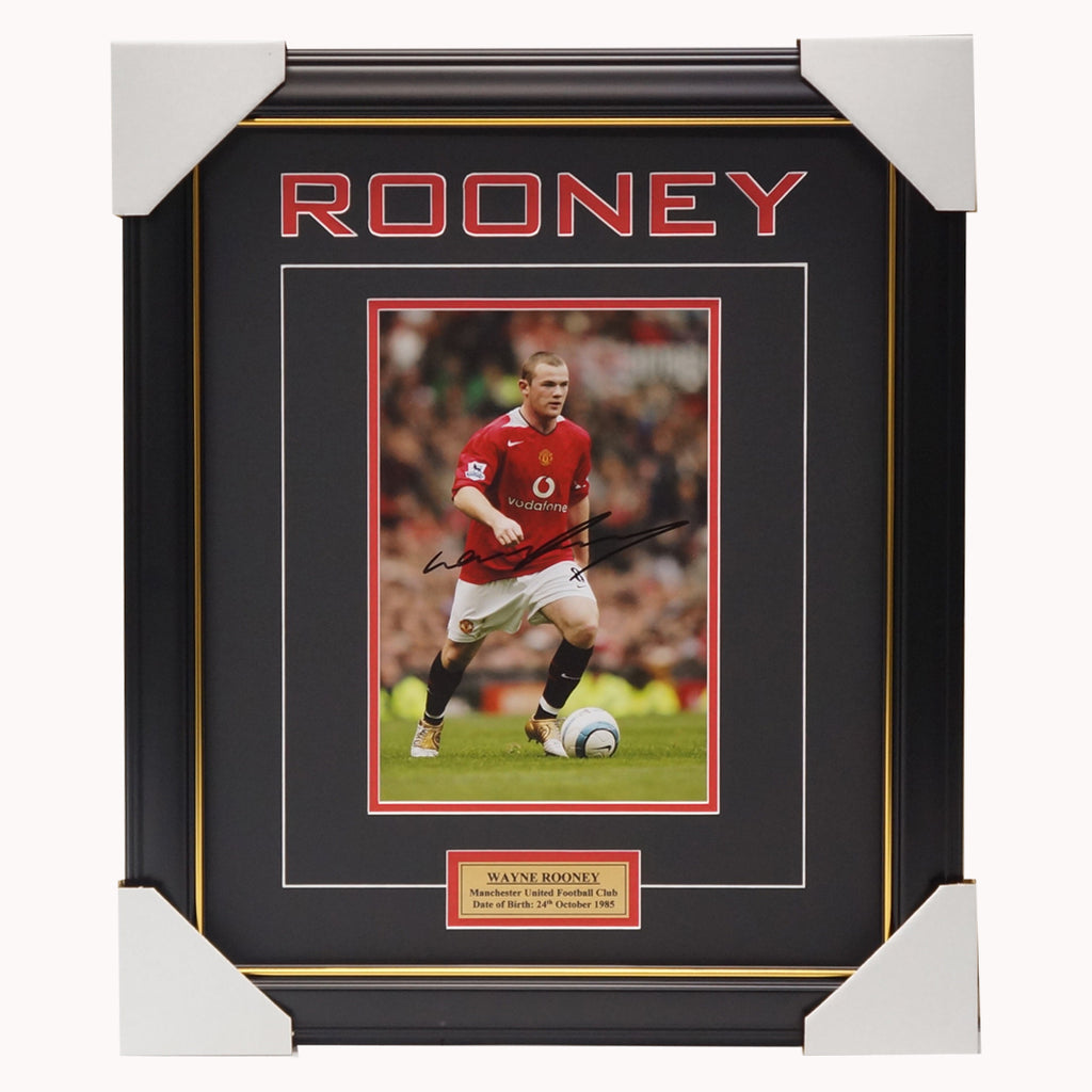 Wayne Rooney Signed Epl Manchester United Photo Framed - 3651