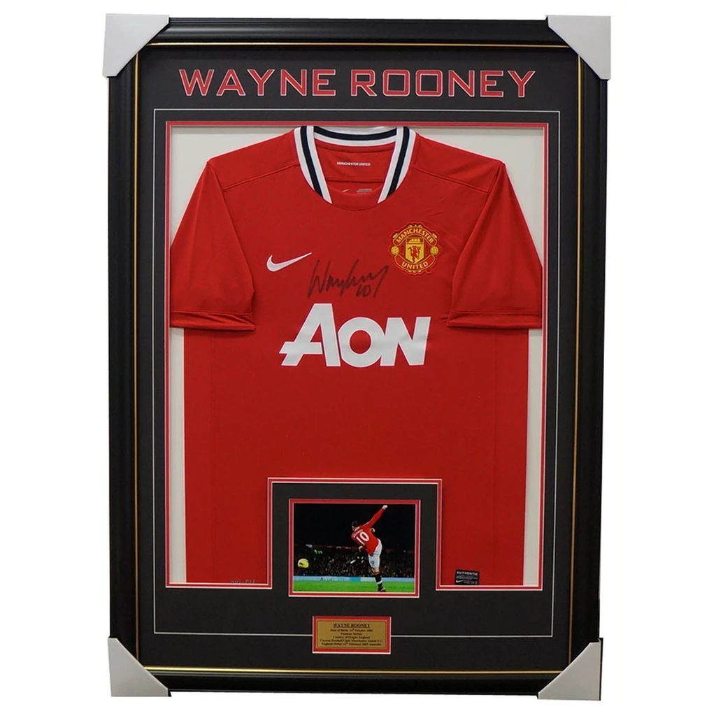 Wayne Rooney Manchester United Signed Jersey Framed - 3118