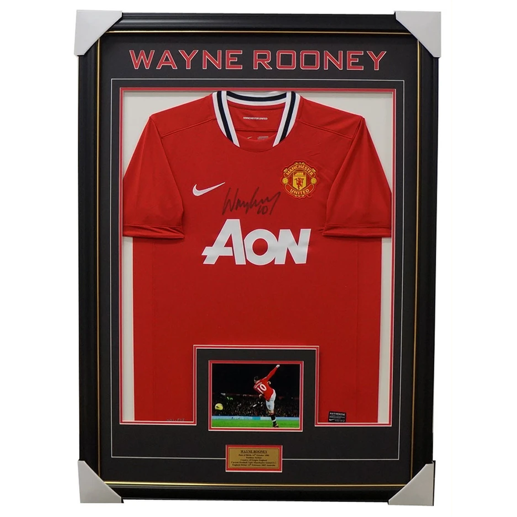 Wayne Rooney Manchester United Signed Jersey Framed 3118 HT