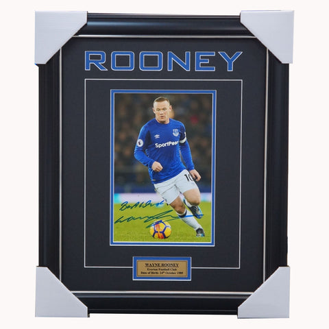 Wayne Rooney Signed Epl Everton Photo Framed - 3849