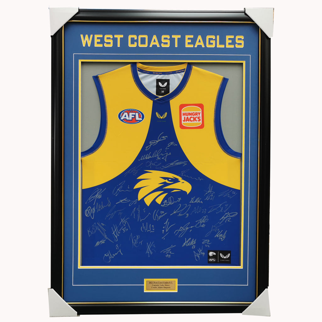 West Coast Eagles Football Club 2021 AFL Official Team Signed Guernsey - 4708