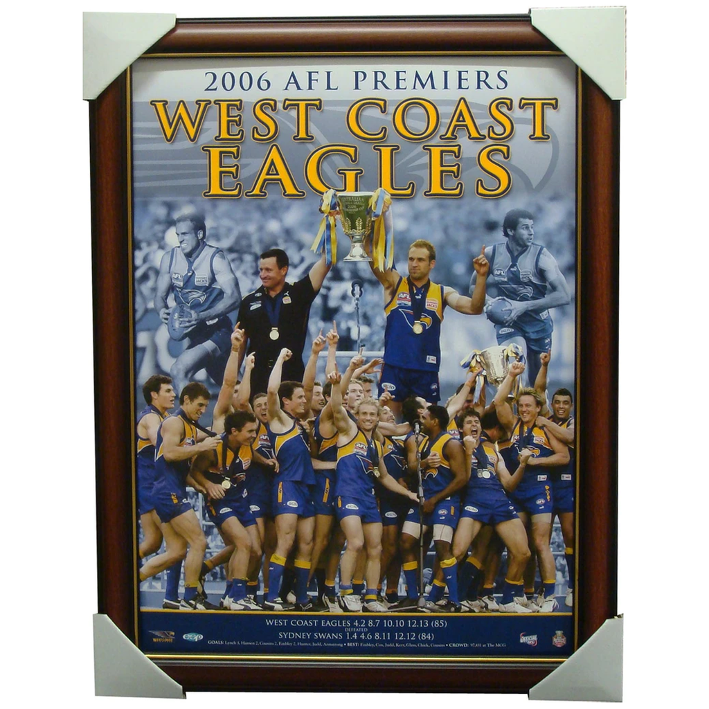 West Coast Eagles 2006 Premiership Official Print Framed - 1426