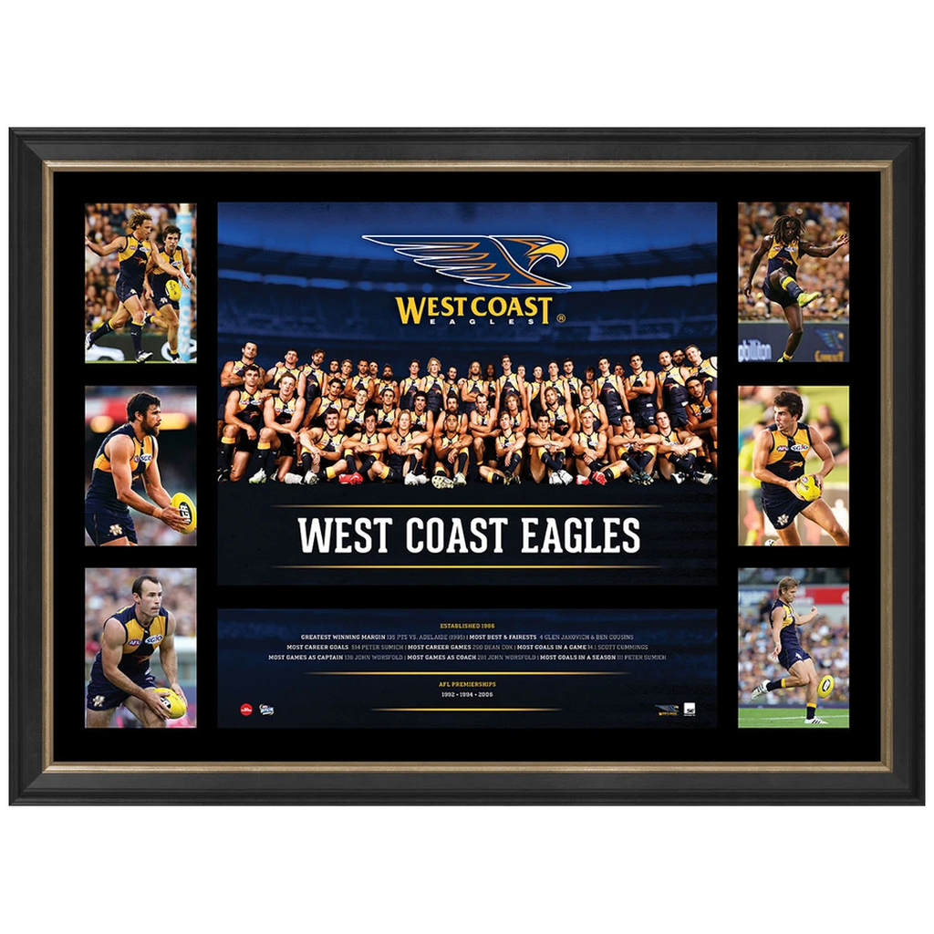 West Coast Eagles 2016 Official Afl Team Premiergraph Super Frame Josh Kennedy - 2860