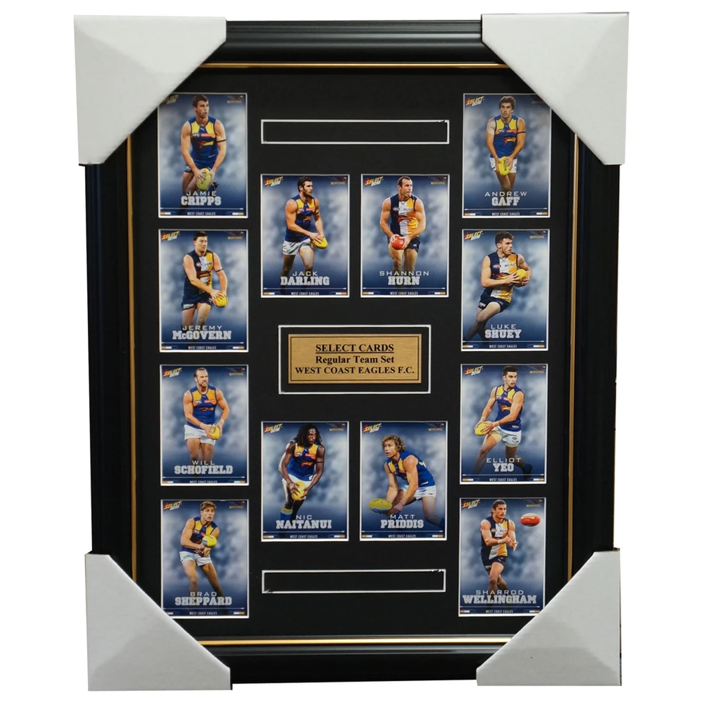 West Coast Eagles 2016 Select Card Team Set Framed Nic Naitanui Matt Priddis - 2629